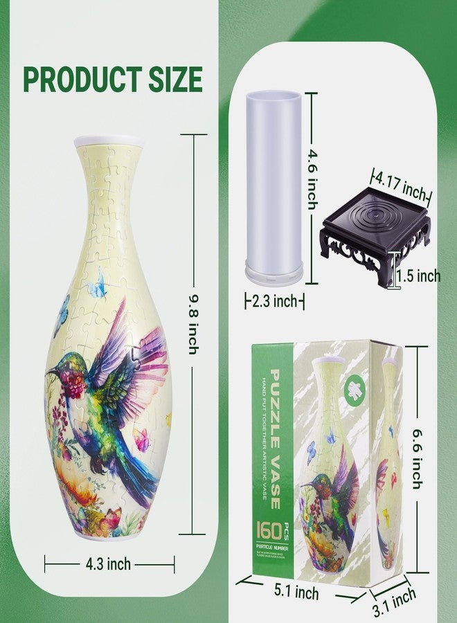 HOTPLACY 3D Puzzle Vase,160 Pieces 3D Puzzle Vase for Flowers,Unique Adult Crafts and Art,Great Gift for Women, Mother’Day Gifts, 3D DIY House Warming Gift for Flower Arrangements and Home Decor - Image 2
